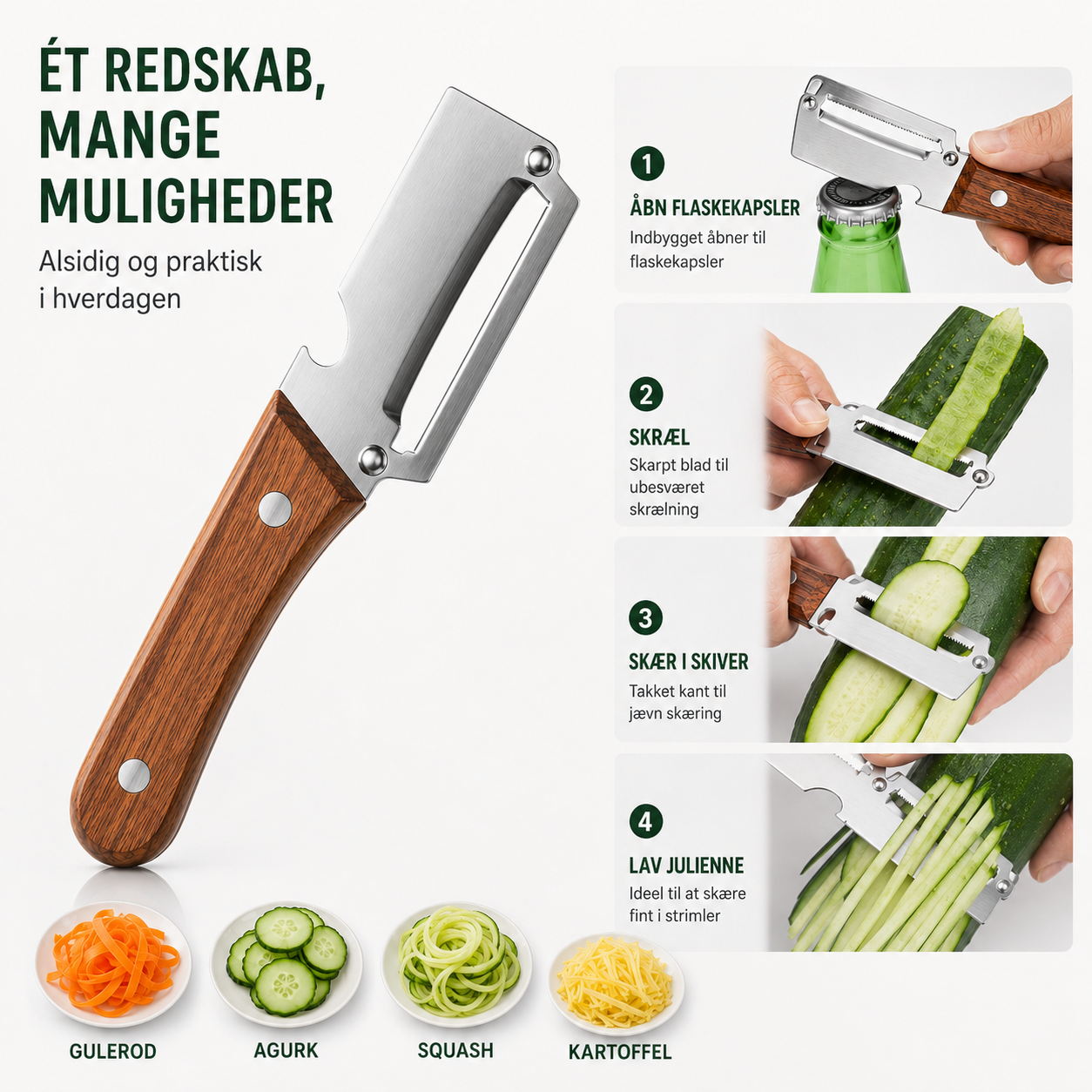 SlicePro™ Duo - Skær, skræl & striml på sekunder
