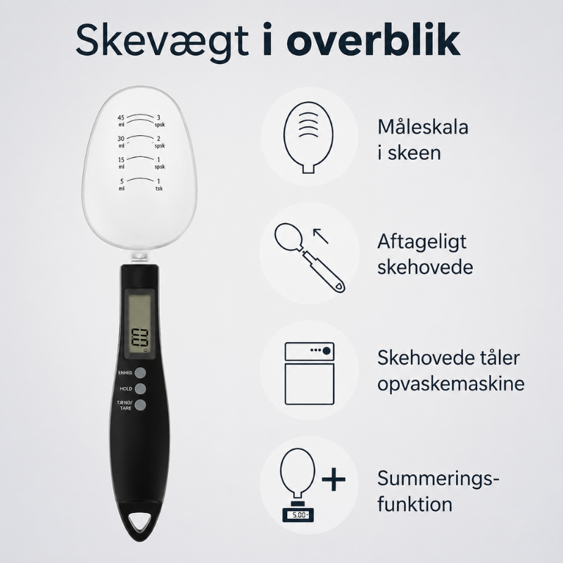PræcisionsSke™ – Mål med præcision ned til 0,1 gram