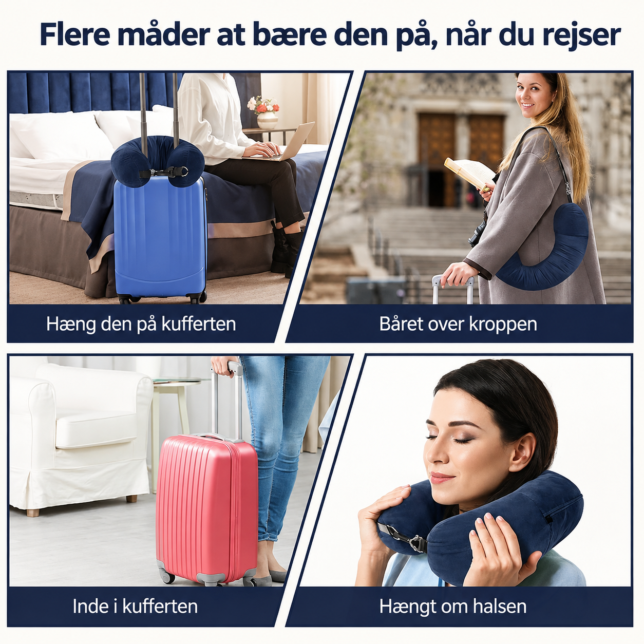 RejsePude™ | Nakkepuden med skjult plads til ekstra bagage
