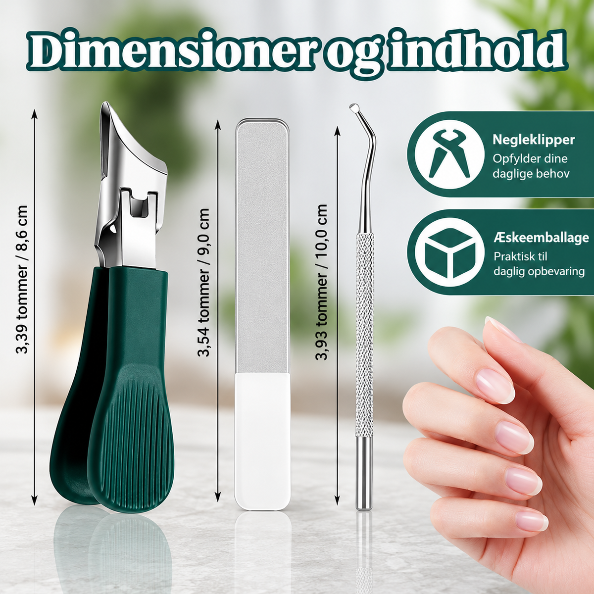 NegleLet™ – Klip tykke og hårde negle nemt med den ergonomiske negleklipper