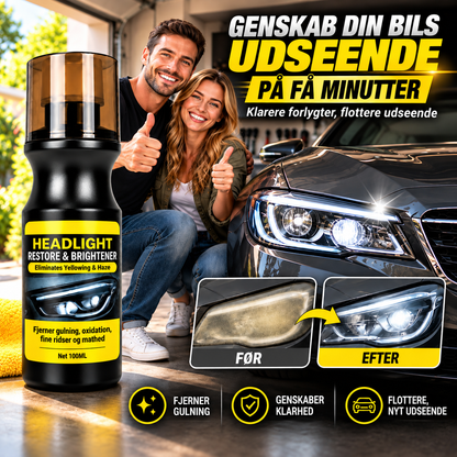LygteKlar™ – Giv bilens matte forlygter nyt liv og glans
