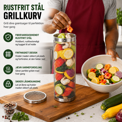 GrillKurv™ 360 – Perfekt grillning uden mad, der falder gennem risten