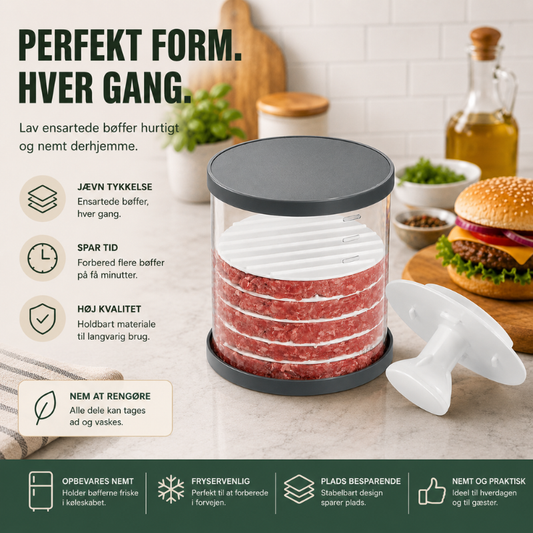 BurgerForm™ – Form perfekte burgere hver eneste gang