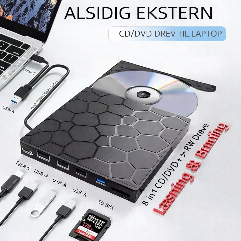 PlugPlay Drive™ - Afspil, kopier og gem helt uden besvær