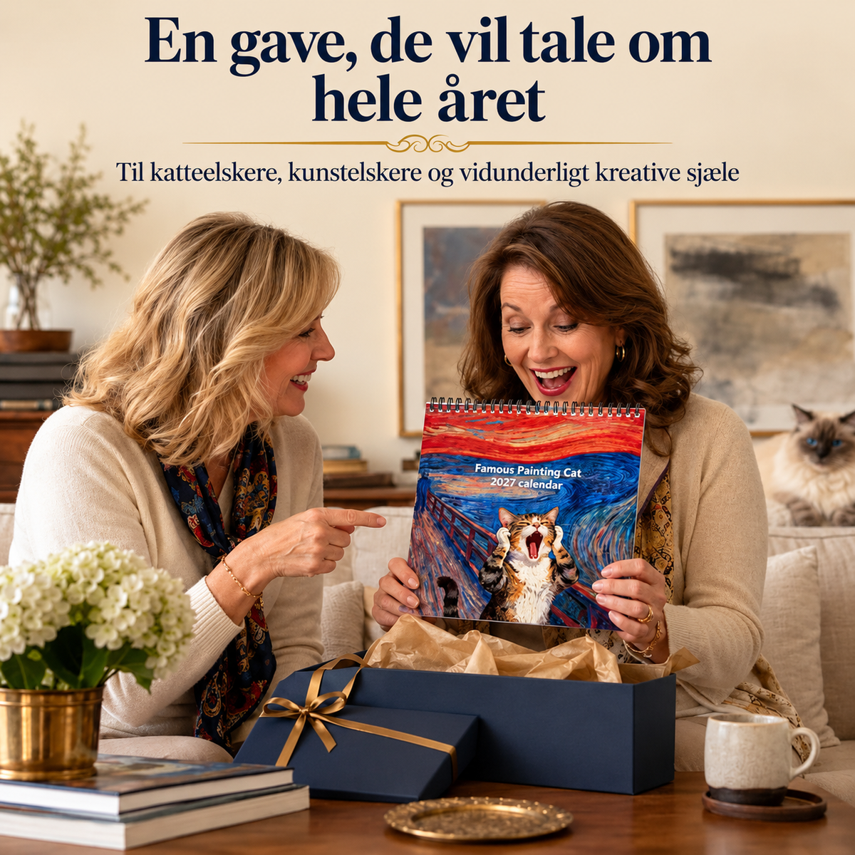 KunstKatte™ – Verdensberømt kunst møder kattehumor hele året