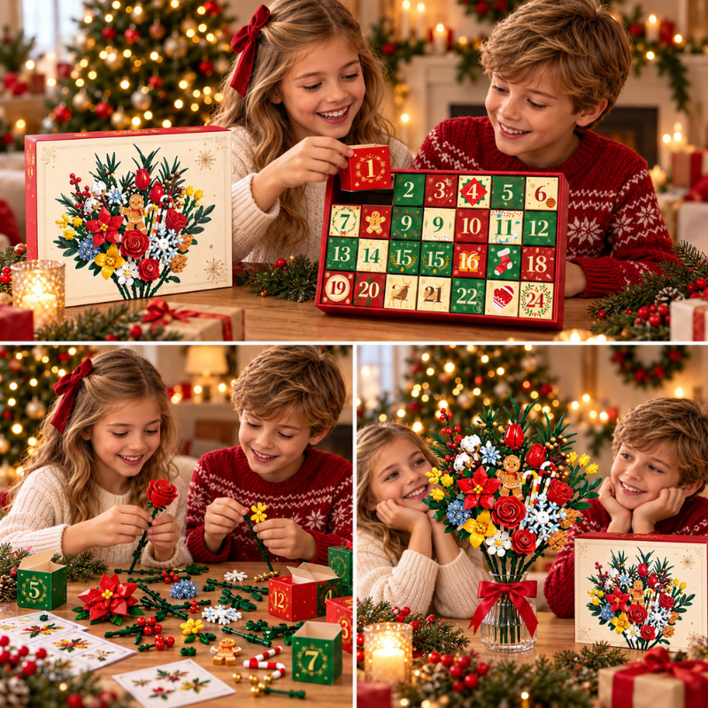 BlomsterJul™ – Byg en smuk buket med 24 magiske juleoverraskelser