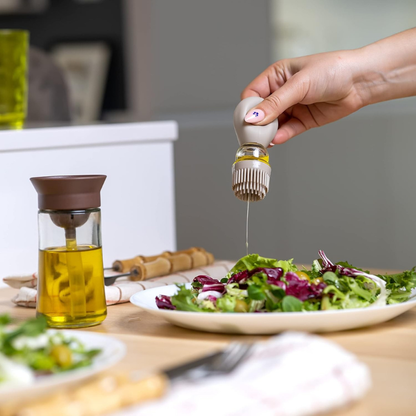 OliePensel™ – 2-i-1 Olieflaske med Silikonepensel