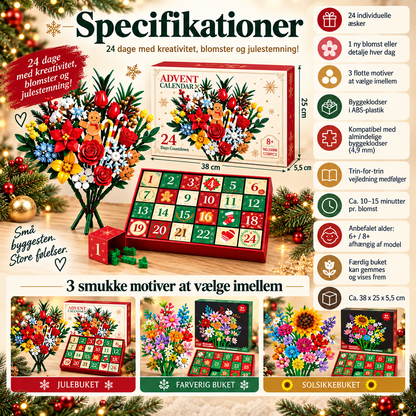 BlomsterJul™ – Byg en smuk buket med 24 magiske juleoverraskelser