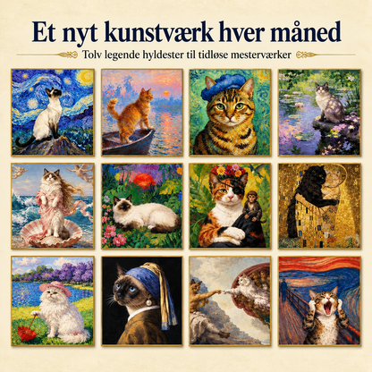 KunstKatte™ – Verdensberømt kunst møder kattehumor hele året