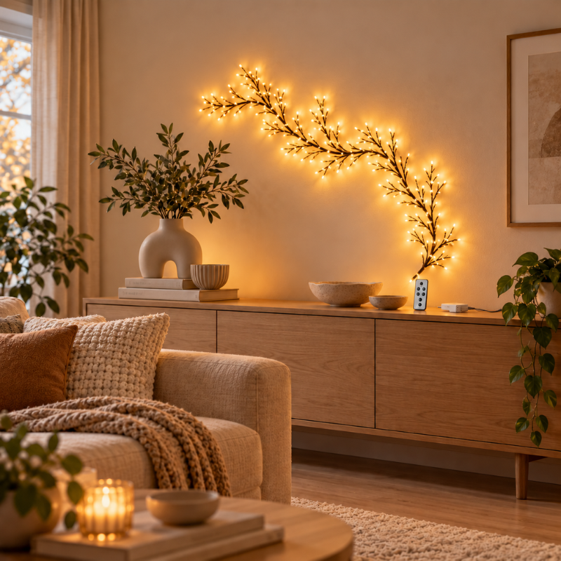 JuleGlimt™ – Lysende LED-grene, der skaber magisk julestemning