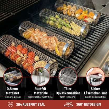 GrillKurv™ 360 – Perfekt grillning uden mad, der falder gennem risten