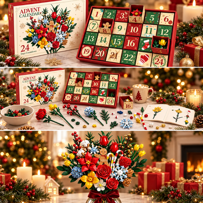 BlomsterJul™ – Byg en smuk buket med 24 magiske juleoverraskelser