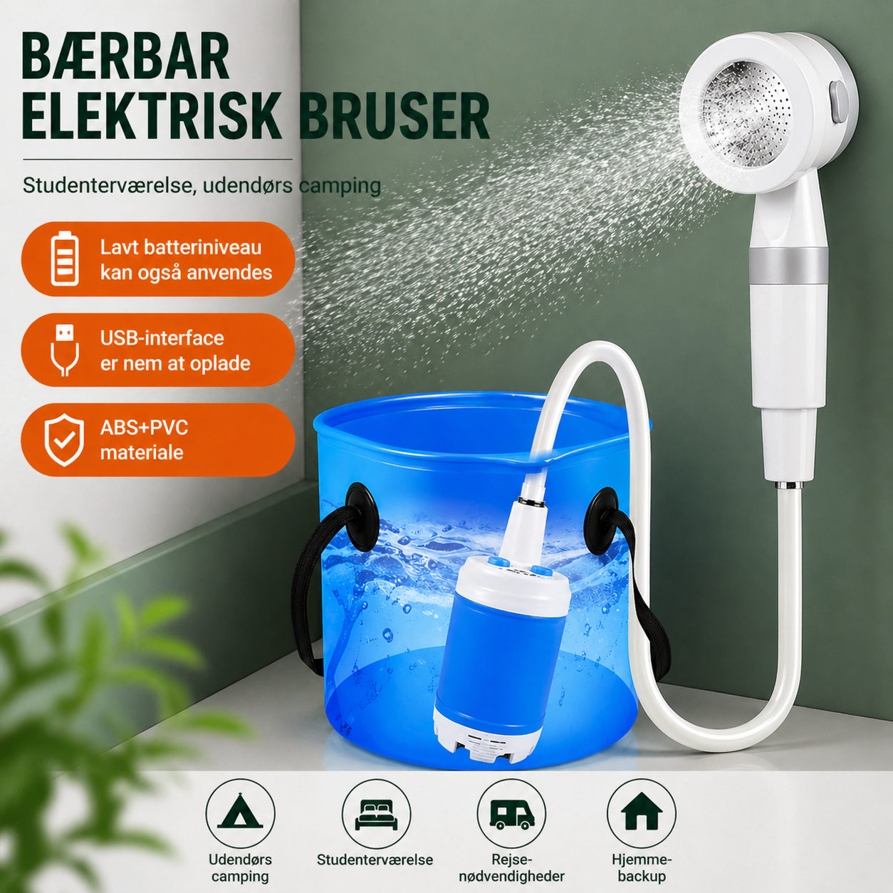 AquaGo™ Portabel Vandpumpe (Kit) – Få vand hvor som helst med kraftfuldt og fleksibelt flow