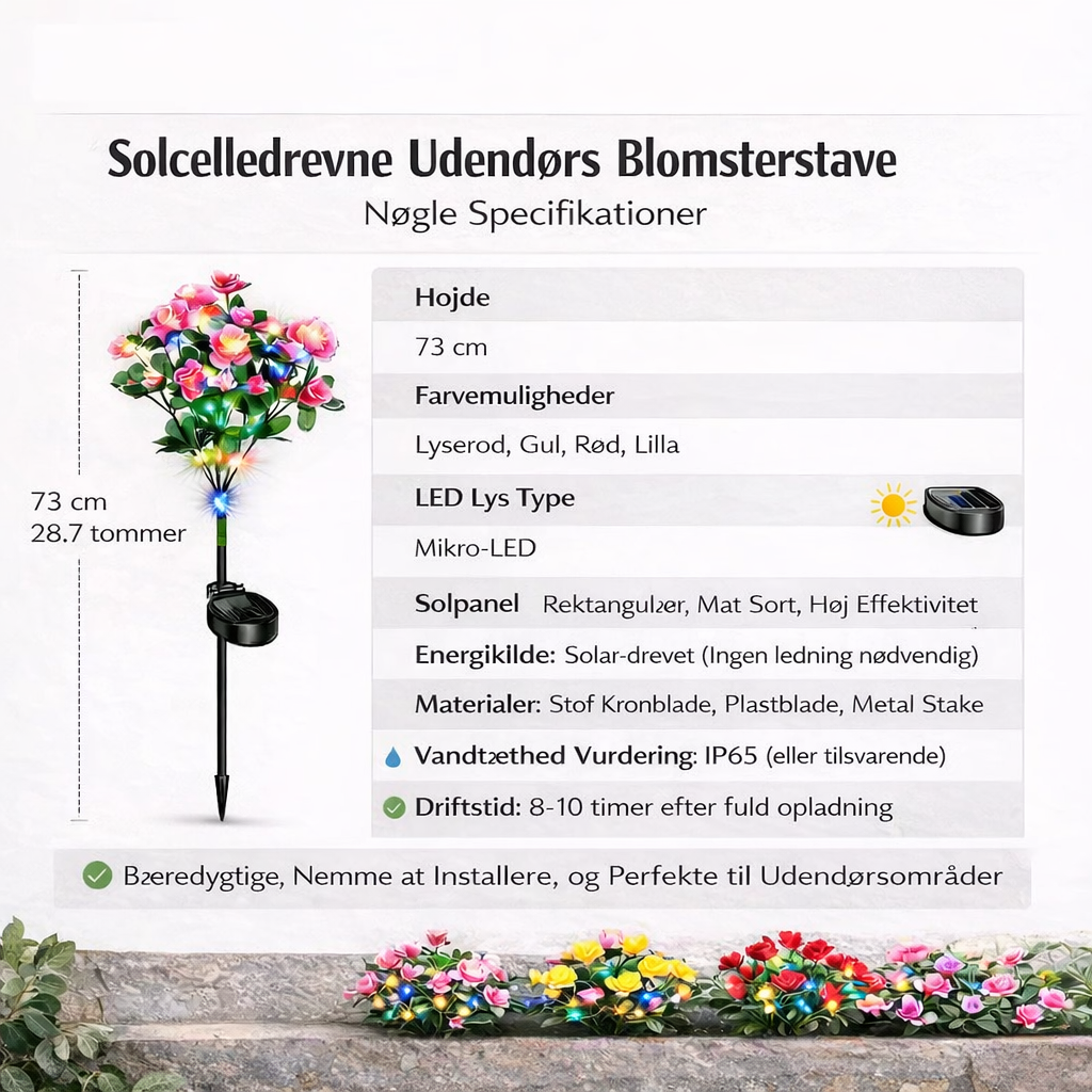 EvigBlomst™ Solcelleblomster – Skab en levende have uden vedligeholdelse