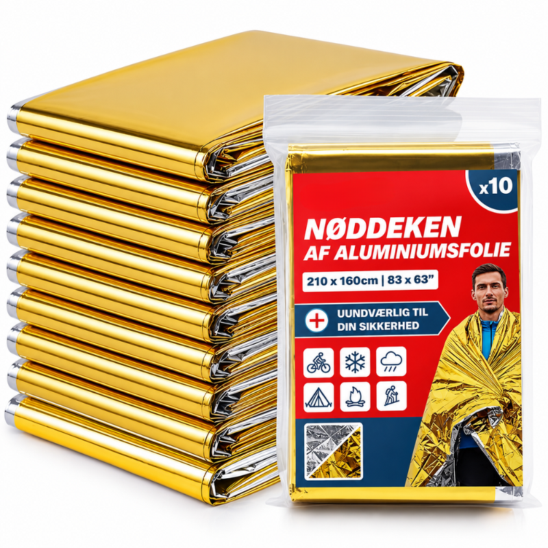 VarmeRed™ – Hold på kropsvarmen med praktiske nødtæpper