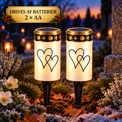 GravLys™ – Smukke mindelys med LED, solcelle og batteridrift
