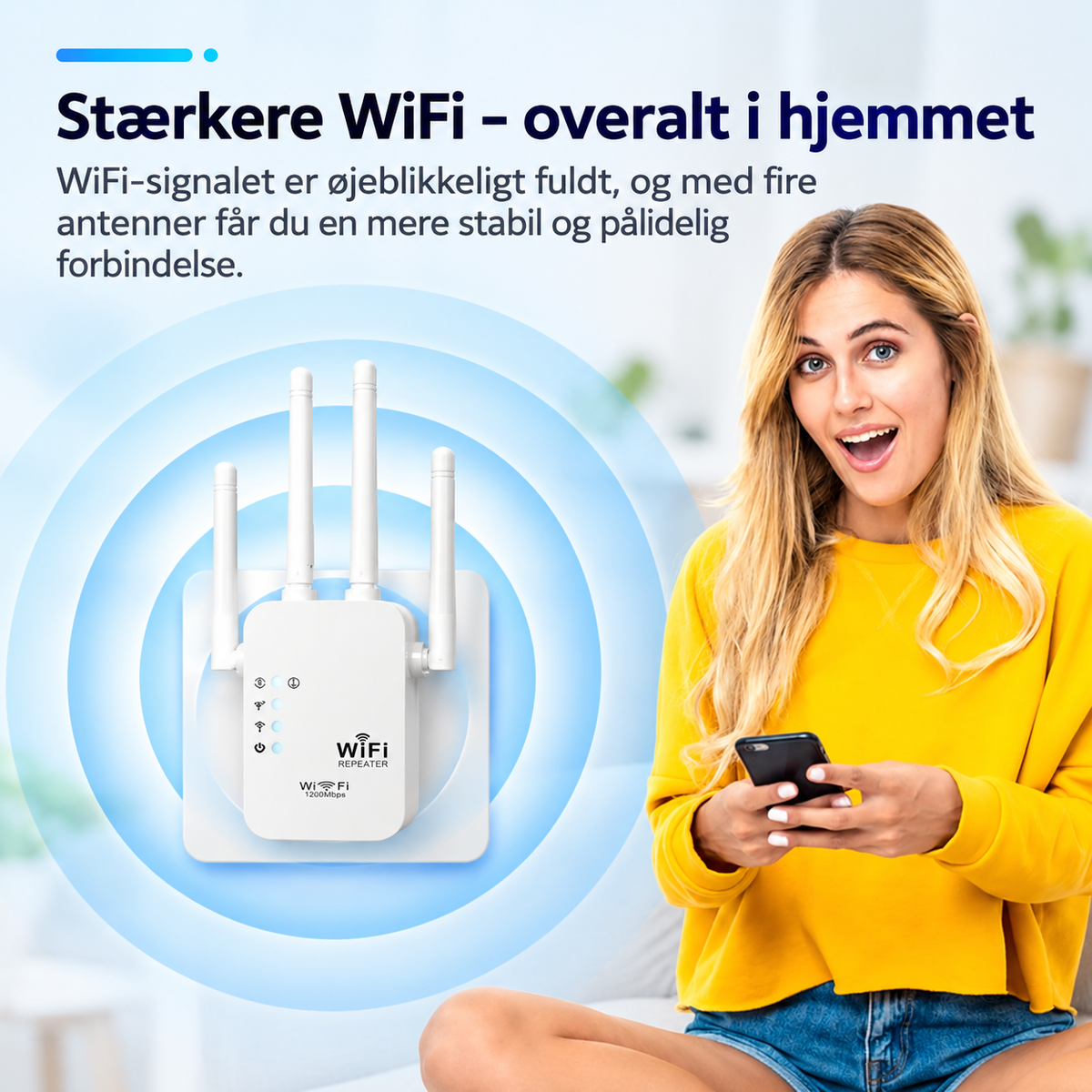 WiFiBoost™ – Få stærkere og mere stabilt WiFi i hele hjemmet