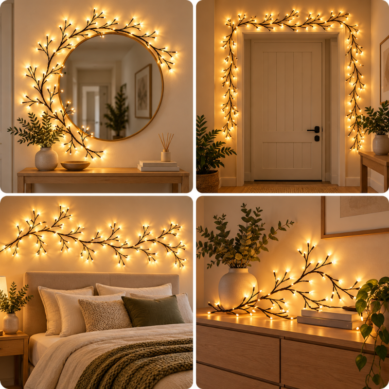 JuleGlimt™ – Lysende LED-grene, der skaber magisk julestemning