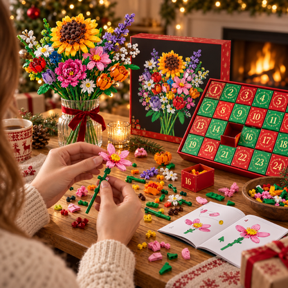 BlomsterJul™ – Byg en smuk buket med 24 magiske juleoverraskelser