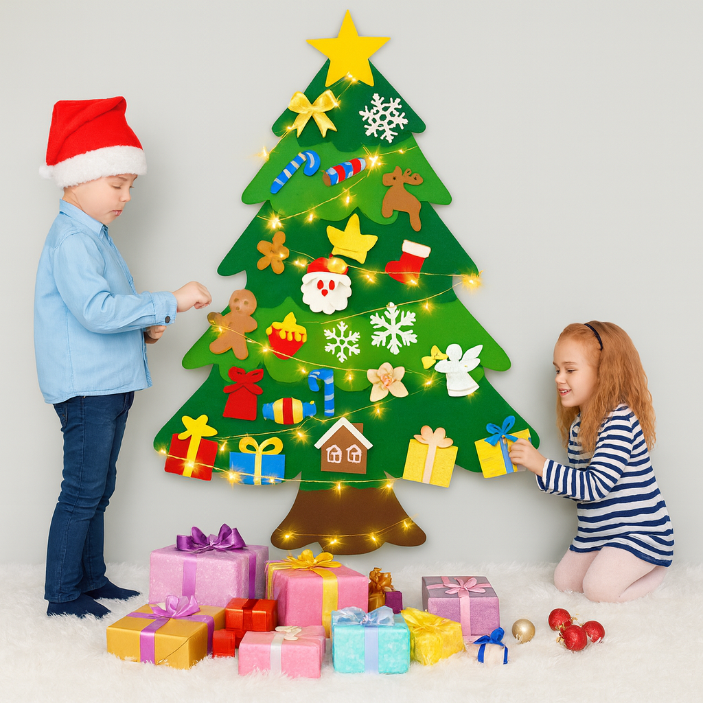 JuleFryn™ – Den magiske filtjuletræ for små hænder