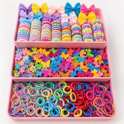 SparkleHair™ Mega Kit – 555 delar av hårmagi och kreativitet ✨