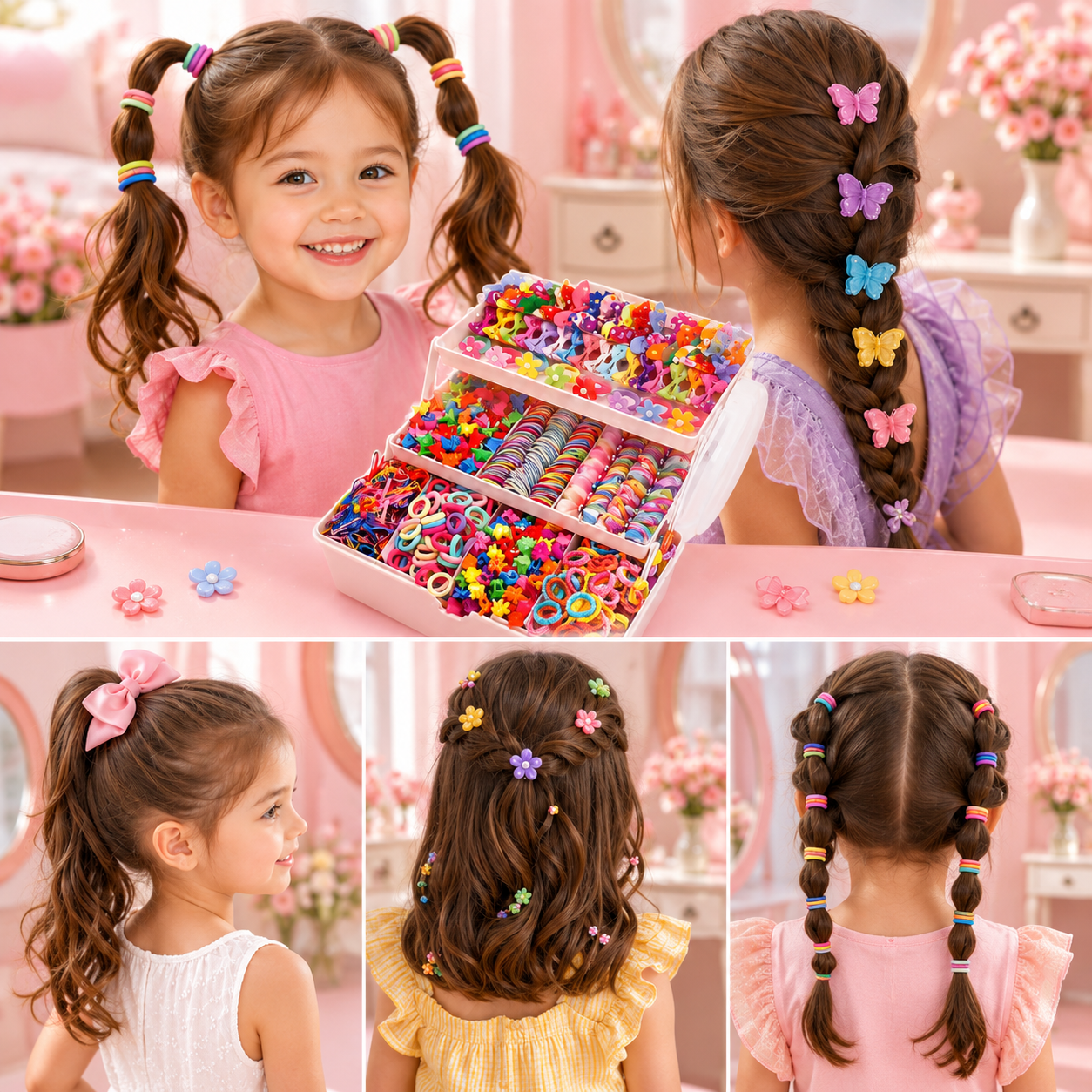 SparkleHair™ Mega Kit – 555 delar av hårmagi och kreativitet ✨