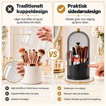 MakeupOrden™ – Hold styr på din makeup med 360° roterende opbevaring