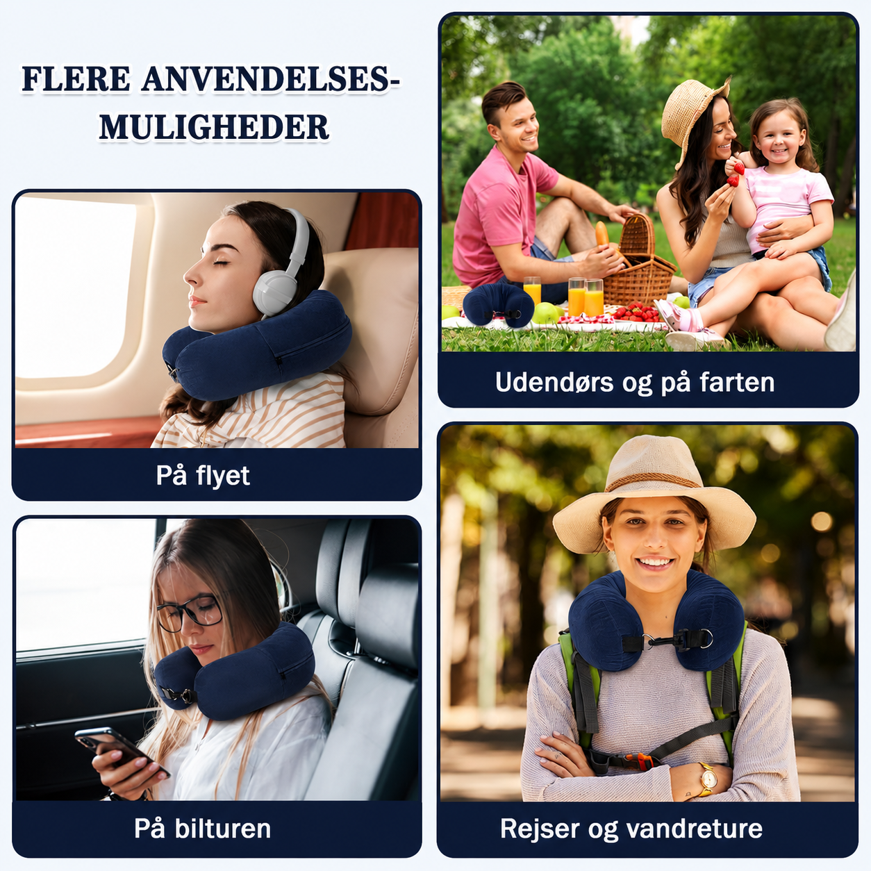 RejsePude™ | Nakkepuden med skjult plads til ekstra bagage