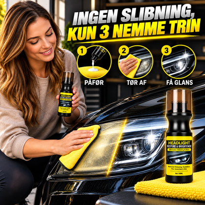 LygteKlar™ – Giv bilens matte forlygter nyt liv og glans