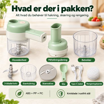 HakSmart™ – Hak grøntsager hurtigt og nemt med 4-i-1 funktion