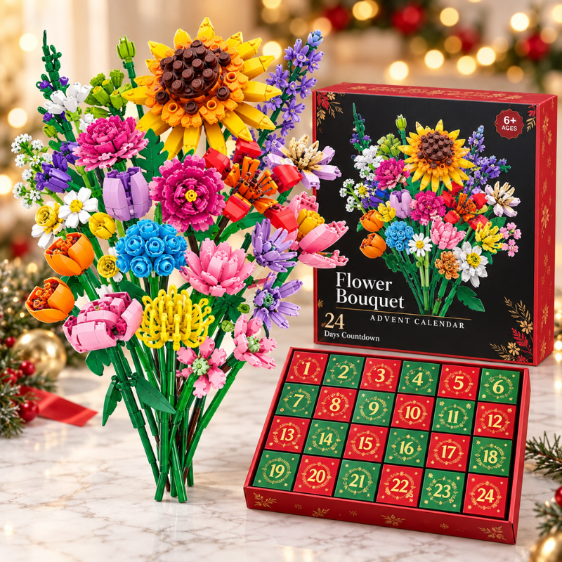 BlomsterJul™ – Byg en smuk buket med 24 magiske juleoverraskelser