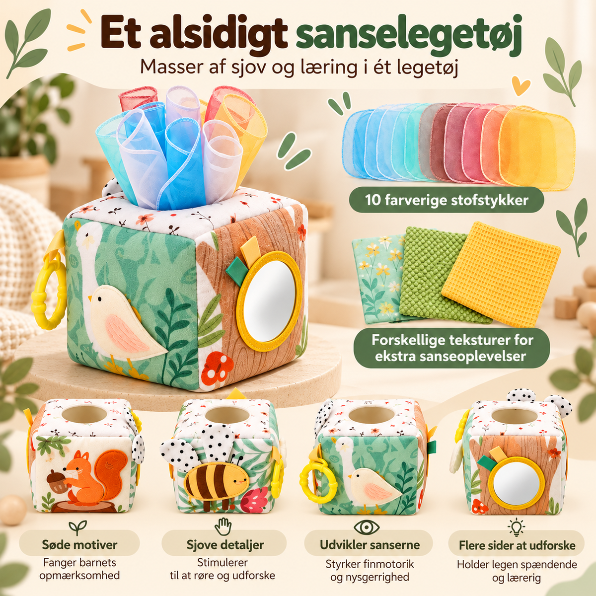 TrækMagi™ – Montessori-aktivitetsboks, der stimulerer barnets sanser og finmotorik