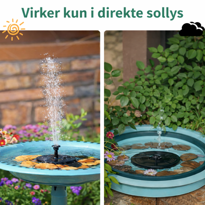 SunSpring™ Solcellefontæne – Skab liv i haven med en elegant fontæne drevet af solens energi