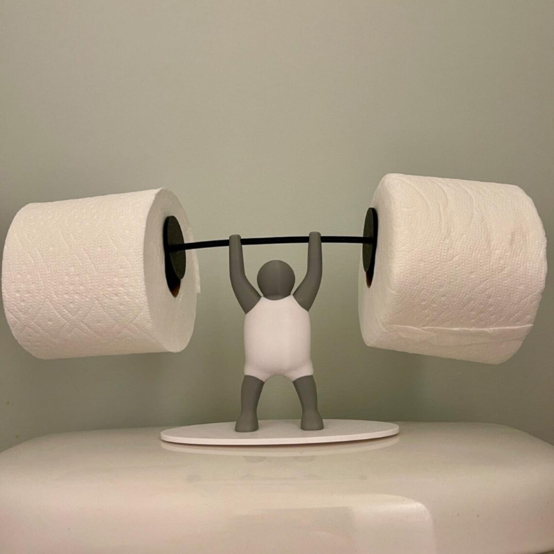MuskelRulle™ – Den stærkeste toiletpapirholder i badeværelset
