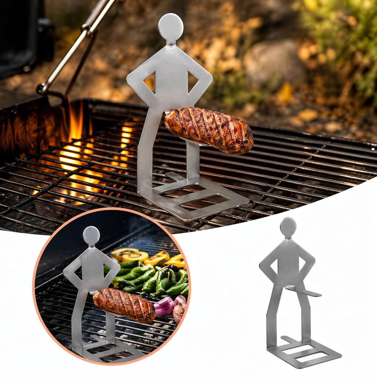 GrillMester™ Pølkeholder – Perfekt grillning uden besvær (og med et smil)