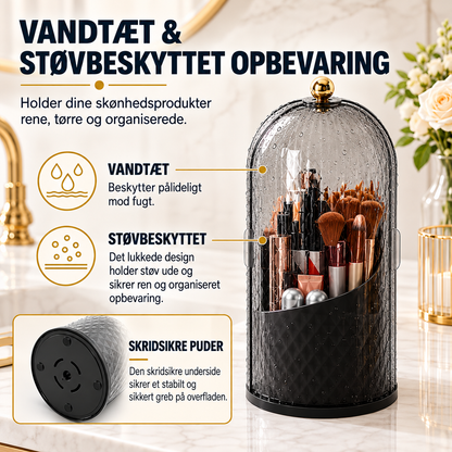 MakeupOrden™ – Hold styr på din makeup med 360° roterende opbevaring