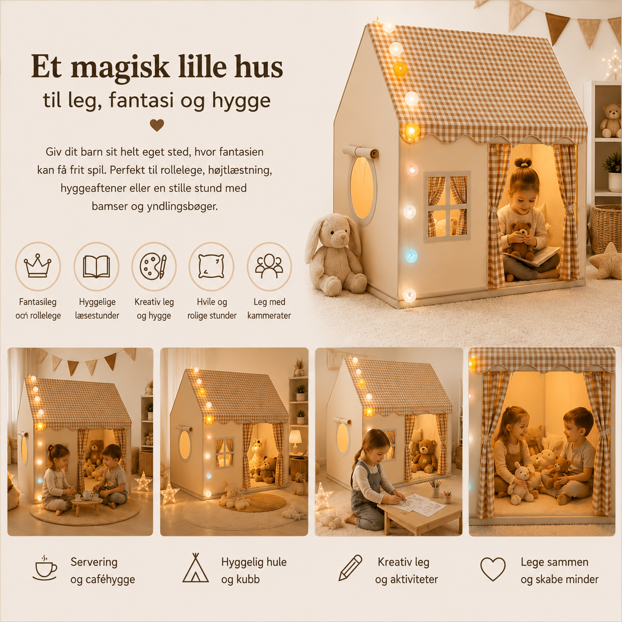 LegeHus™ – Hyggeligt legetelt til børn
