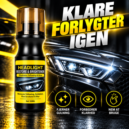 LygteKlar™ – Giv bilens matte forlygter nyt liv og glans