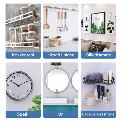 UsynligKrog™ - Gør det nemt at hænge ting op uden at bore i væggen
