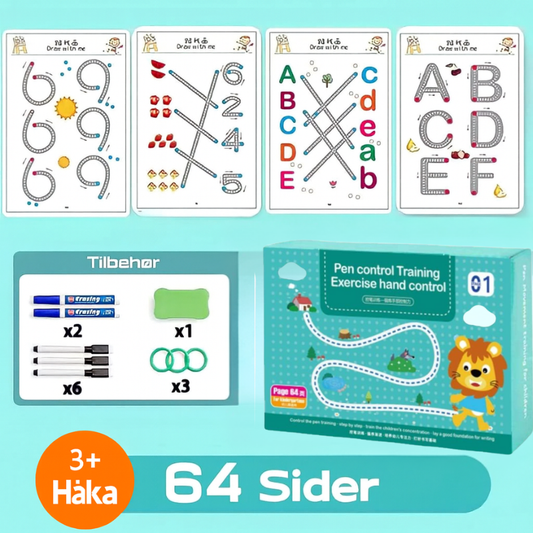 SkriveSmart™ – Genanvendelig skrivebog for nysgerrige børn