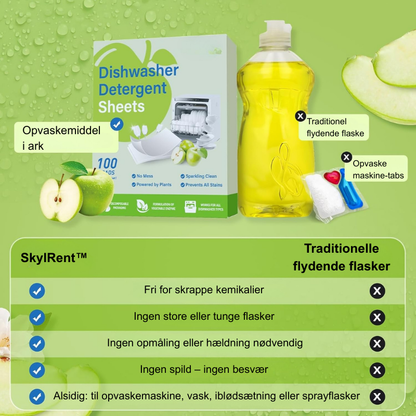 SkylRent™ – Effektive opvasketabs i arkform