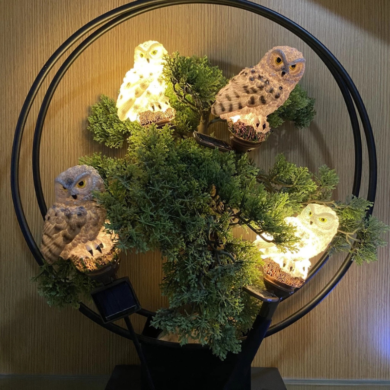 SolUgle™ – Solcelledrevet udendørslampe med dekorativ ugle